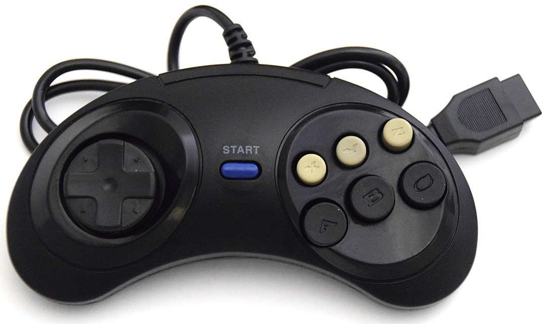 2-CONTROLLERS Original SEGA GENESIS Console MK-1601 Video Game System 1st Model