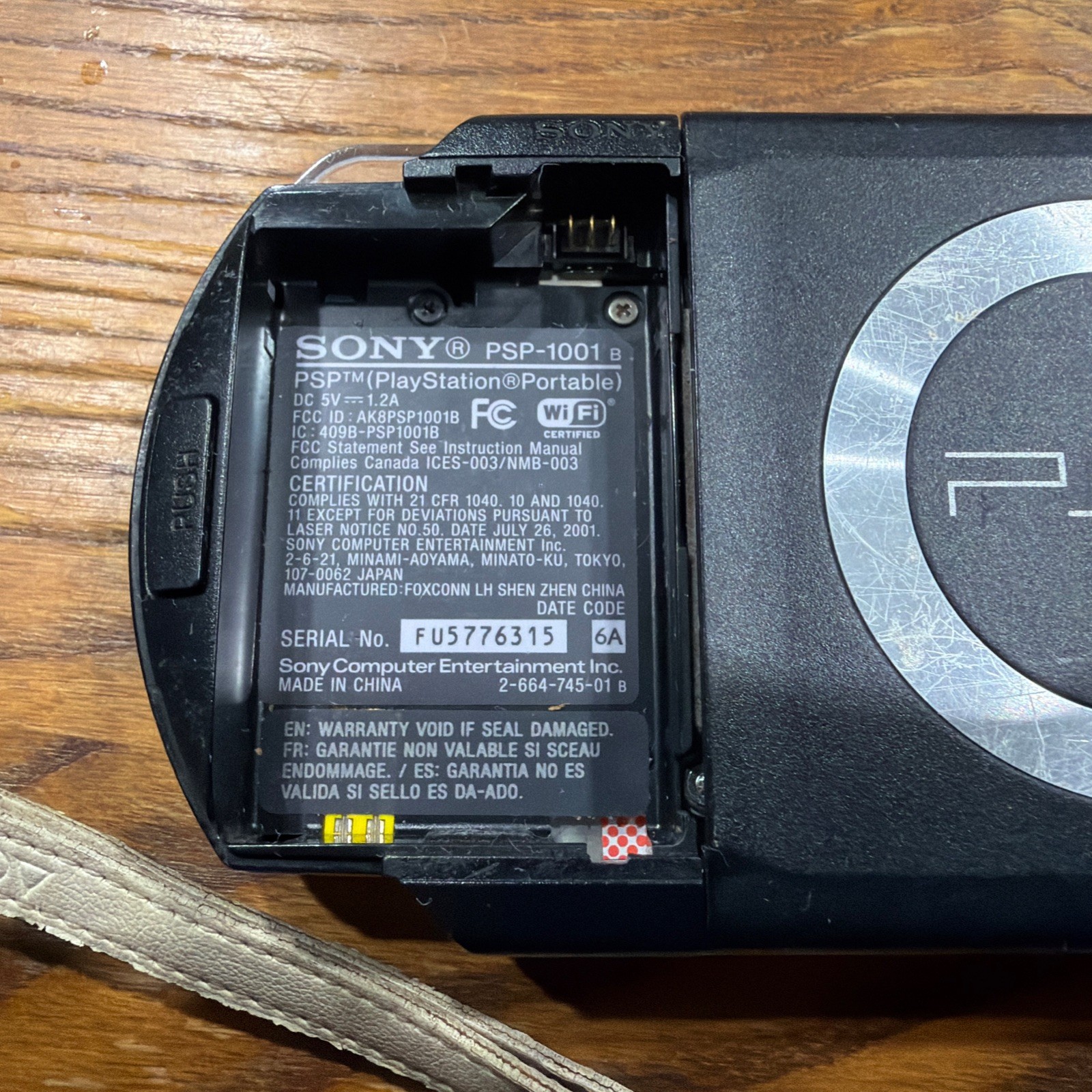PSP 1001 – Missing Battery – Needs Charger Cord – Comes w/ Games – See Disc.