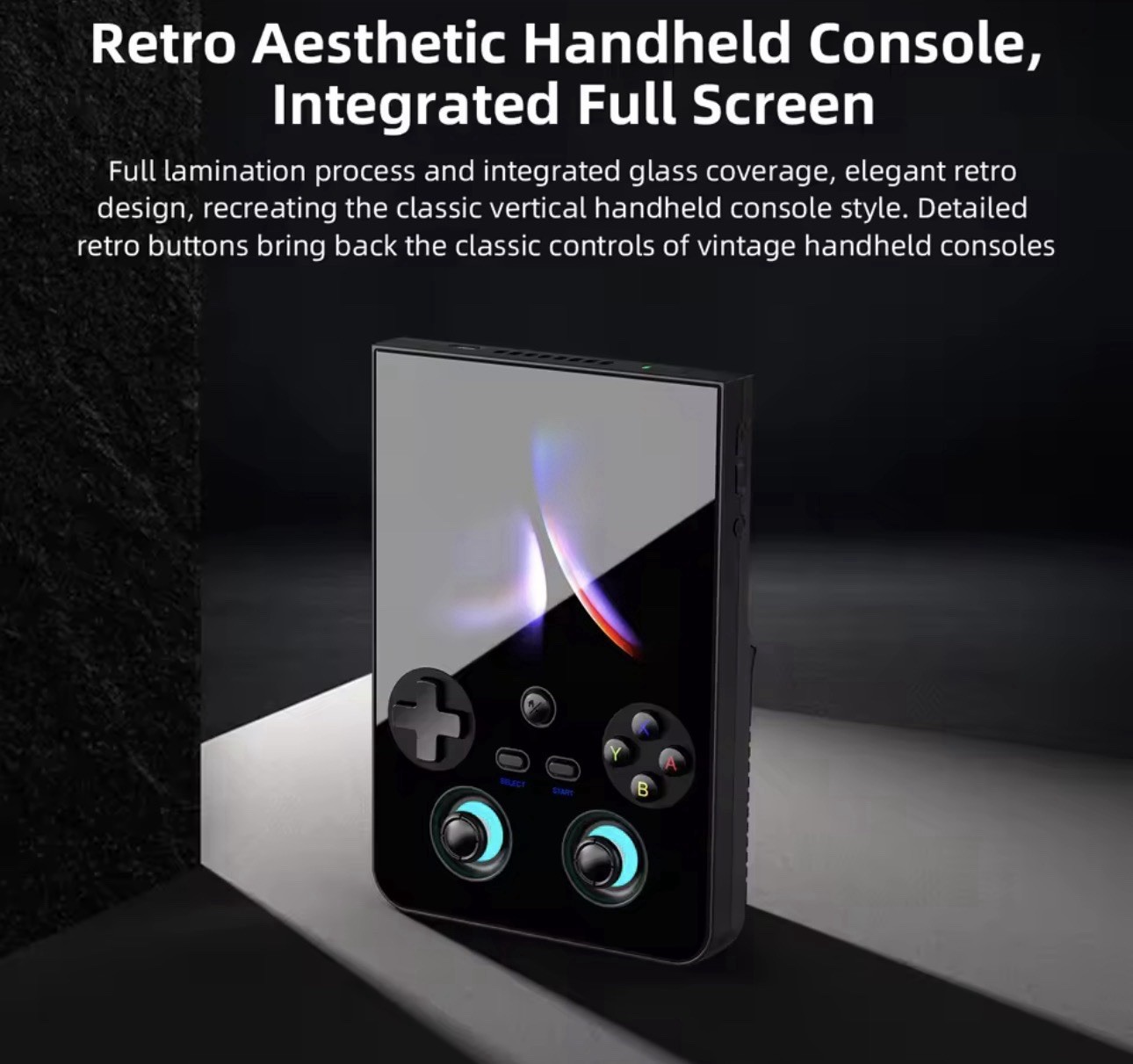 New RG477V Retro Handheld Game Console 4.7-inch LTPS 64 Bit Dimensity 8300 Black