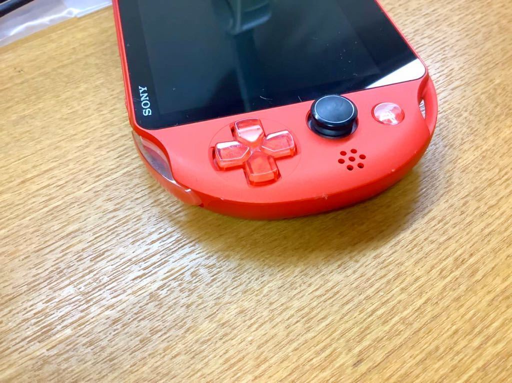 【Good】PS Vita Neon Orange PCH 2000 Za24 Console w/Charger Playstation PSV Slim
