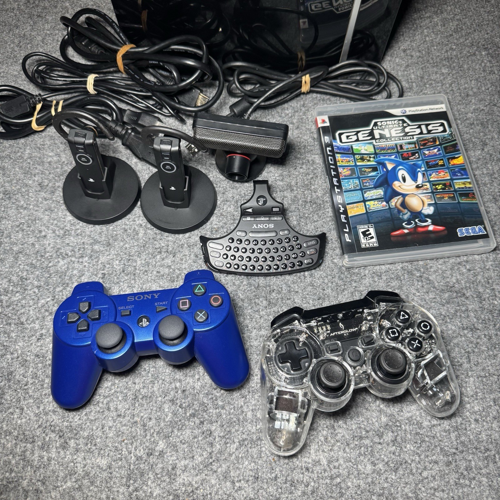 Sony PlayStation 3 Fat PS3 160GB Black Console Gaming System CECHP01 Bundle