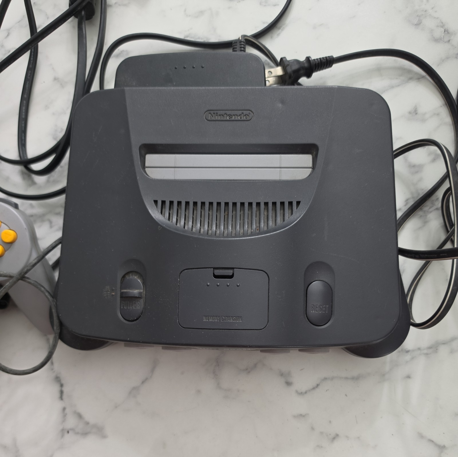 Nintendo 64 Console Gray NUS-001(USA) w/1 Controller and cables *Tested-Working