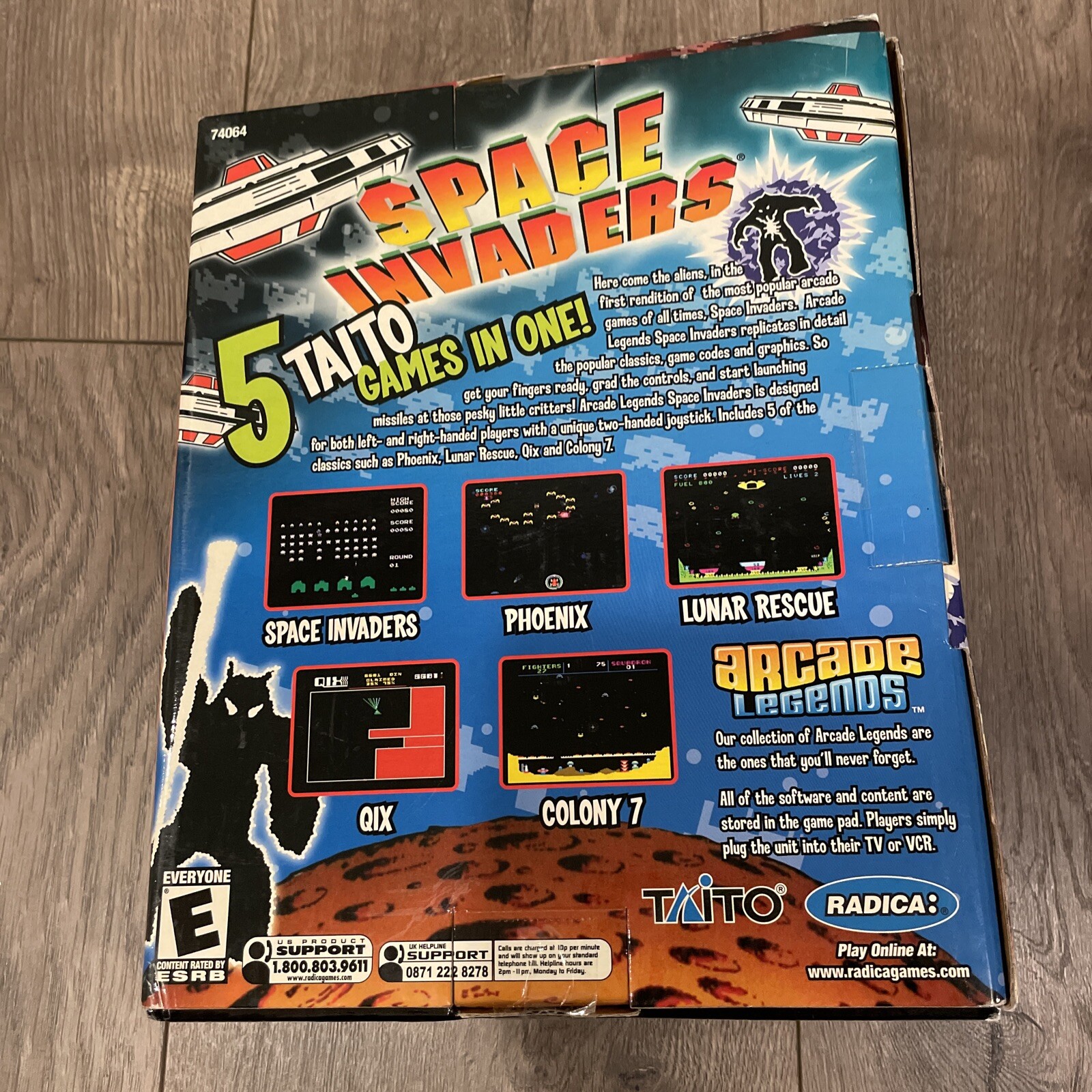 Radica Space Invaders & 4 Other Taito Games Plug & Play Arcade Legends NEW