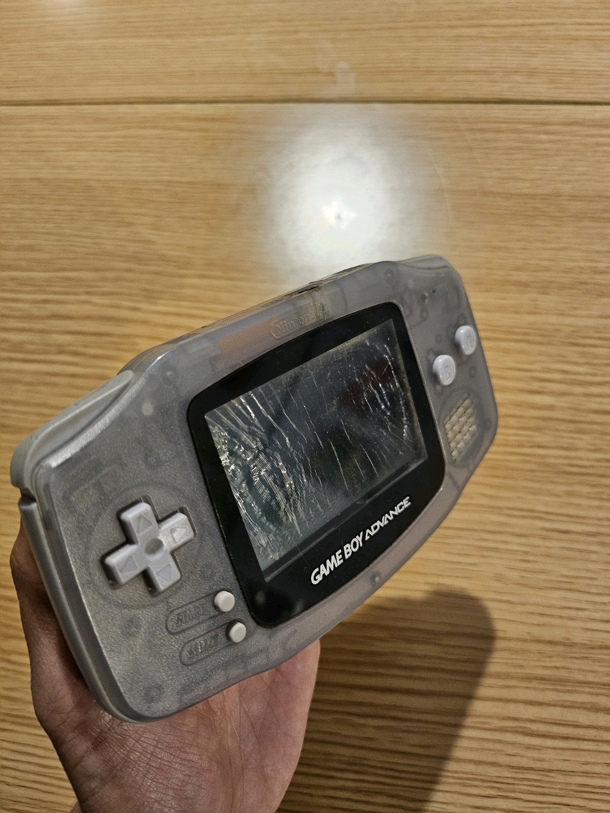 Nintendo Game Boy Advance AGB-001 Handheld for Parts/Repair – Glacier Blue Clear