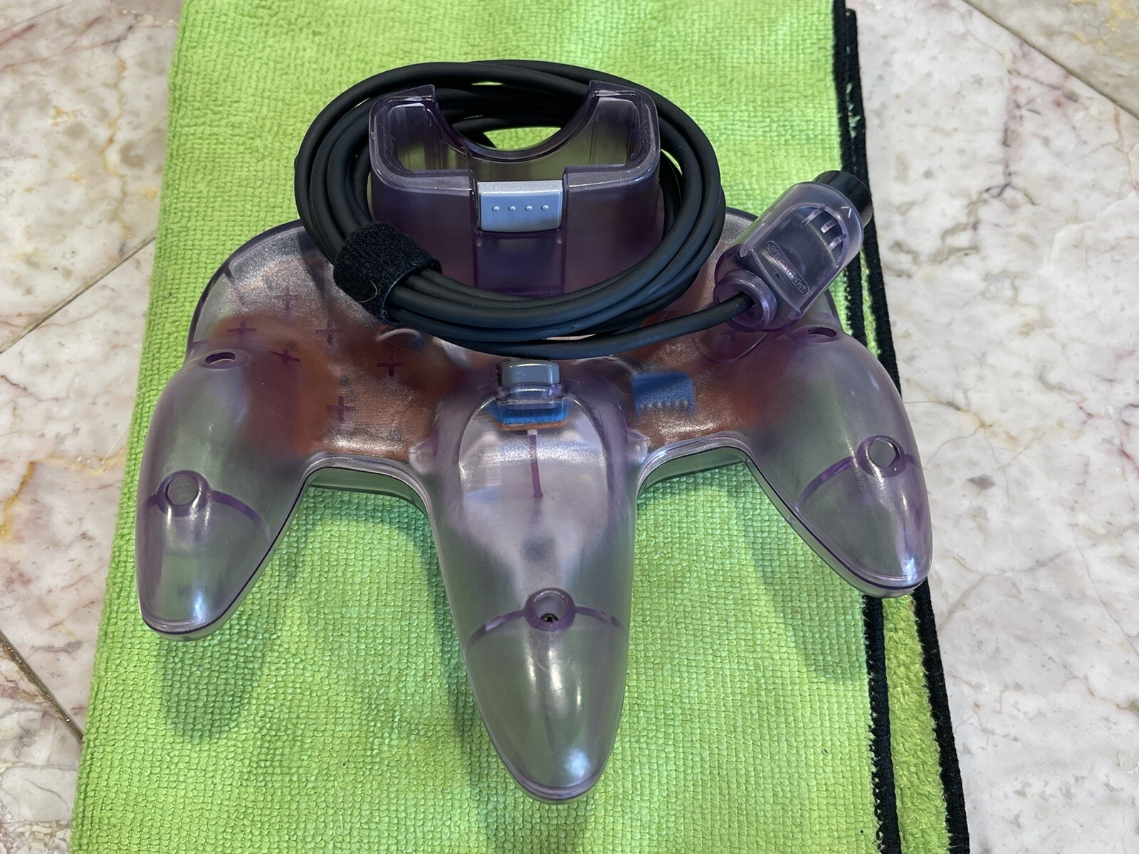 Nintendo N64 Charcoal Gray Console w/Gray & Atomic Purple Controllers – Cleaned