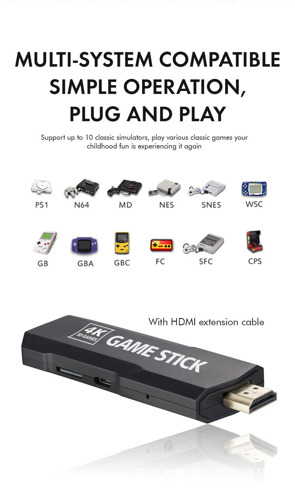 Retro gaming + dual wireless controllers thousands of pre-installed classic game