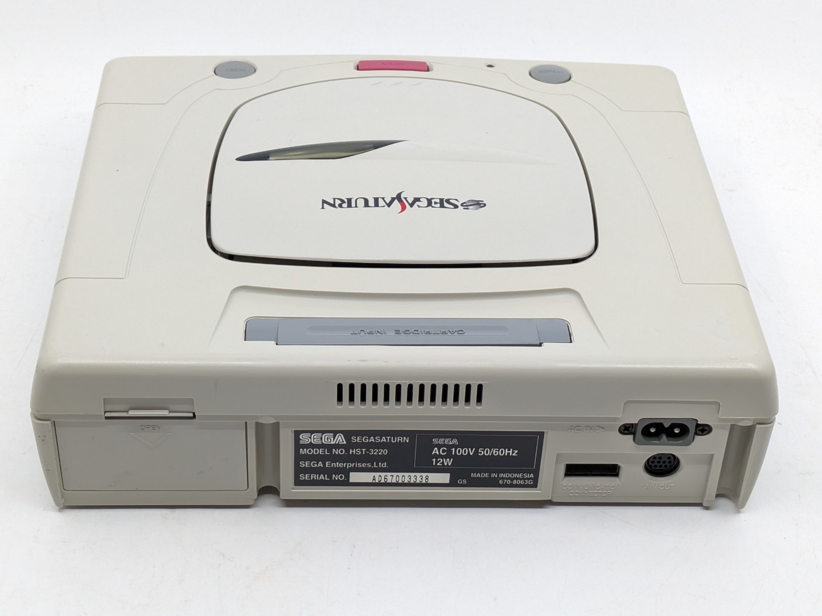 Sega Saturn White Console HST-3220 NTSC-J Japan Tested w/ Controller & Cables