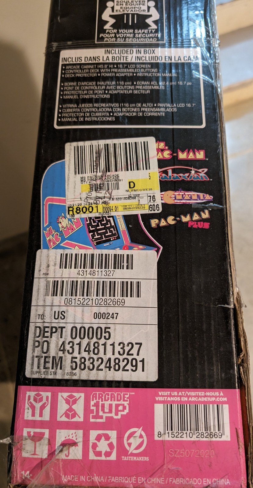 Ms Pac-Man Arcade1up Arcade Machine – 4 Games In 1 – NEW IN BOX – NO RISER