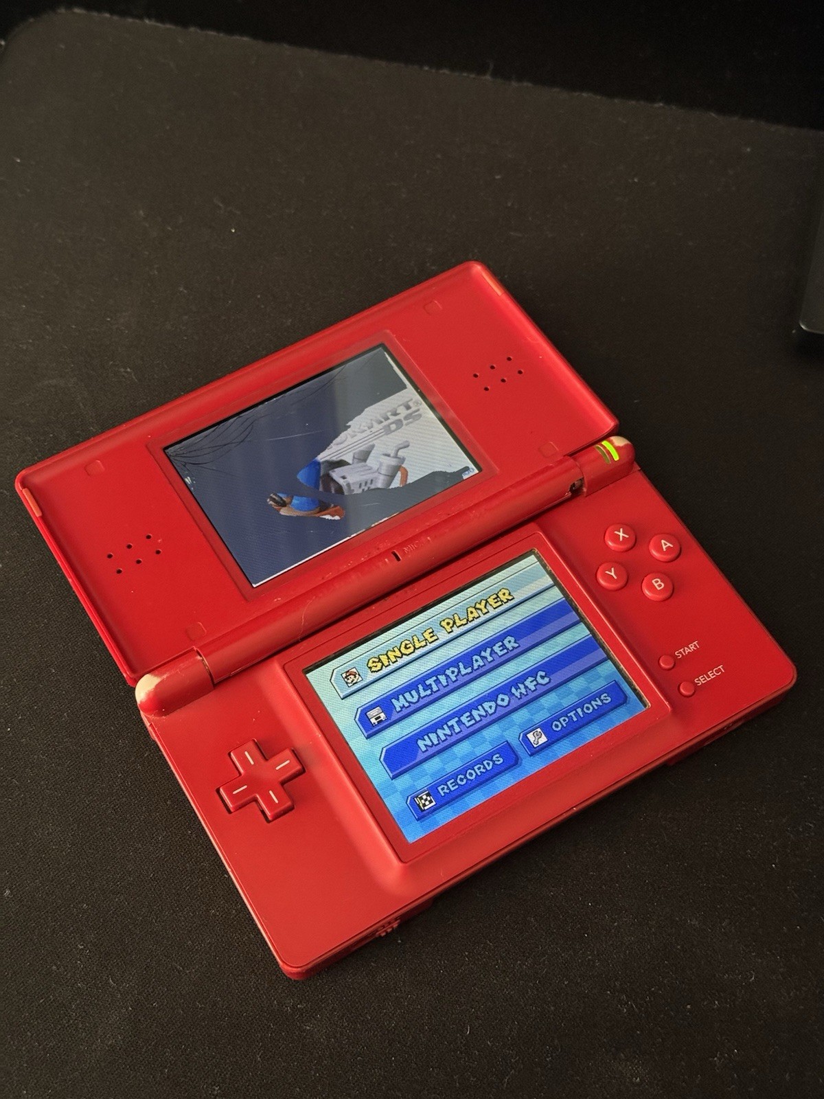 Nintendo DS Lite Mario Edition Red Console for Parts or Repair (READ DESC)
