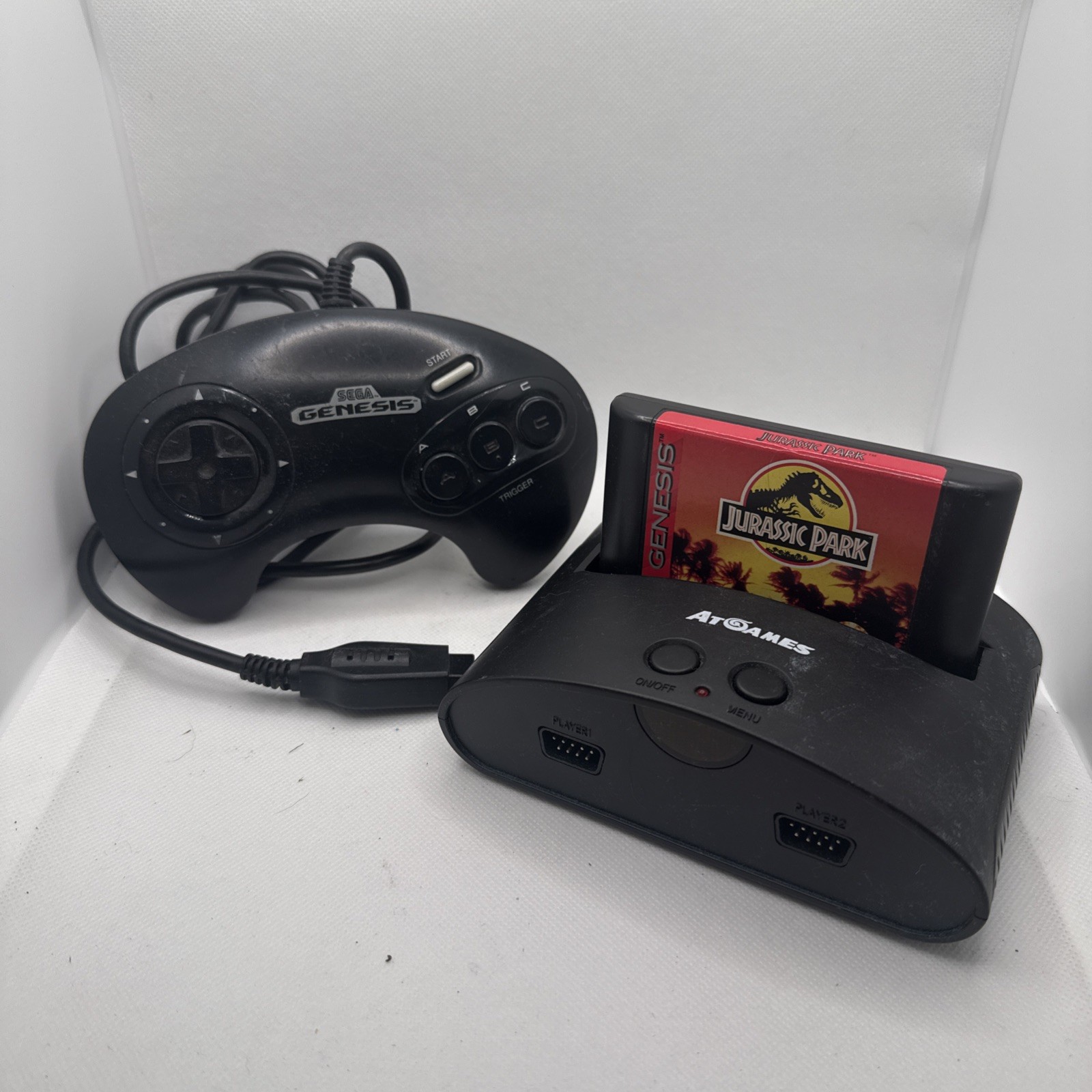 Sega GENESIS atgames Bundle/ Jurassic (untested) (incomplete Set) FREE SHIPPING
