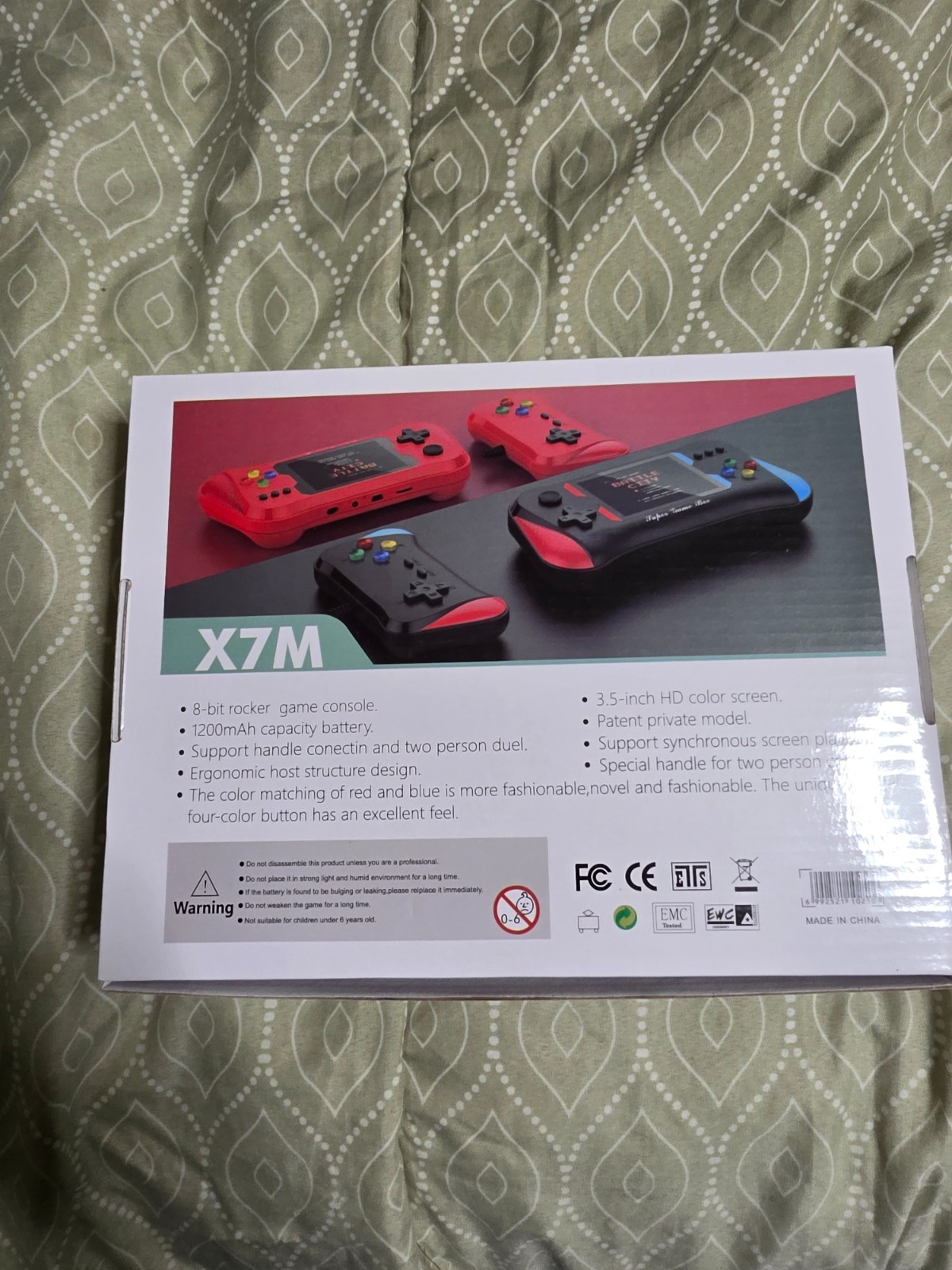 OH YOUTH Joystick Game Console Model X7M-3.5 Inch 500 in 1 Red & Blue New in Box