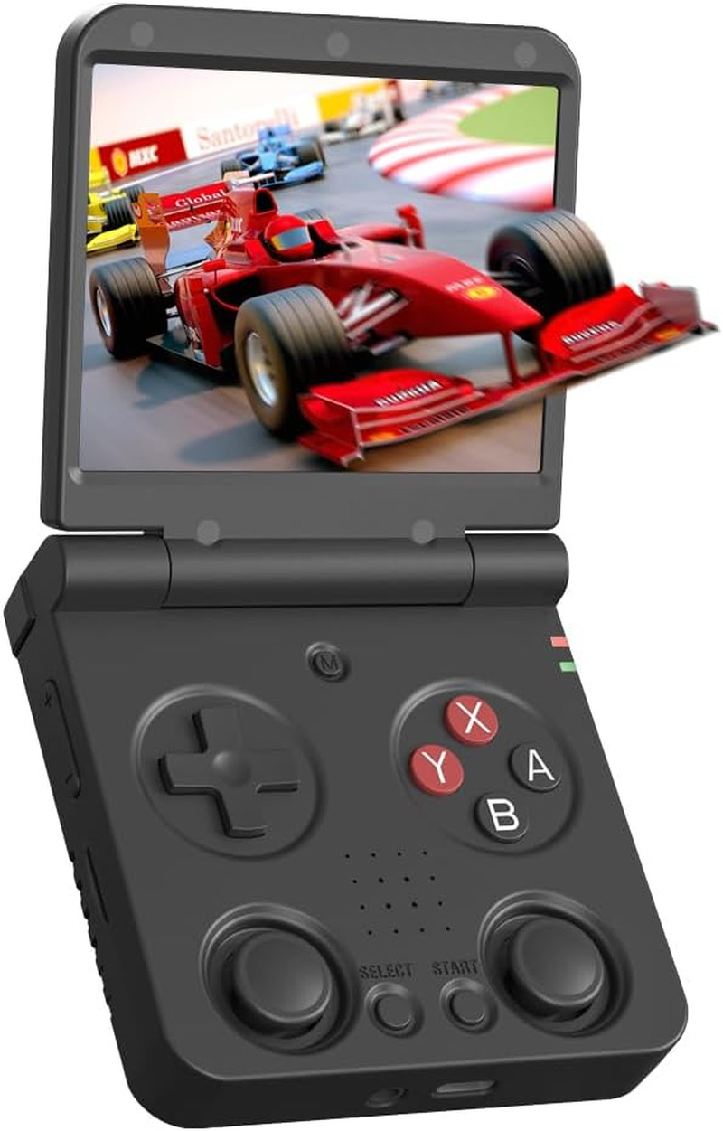 Flip V2 Retro Handheld Gaming Console with Quiet Hinge, 3.5″ 640*480 IPS Screen
