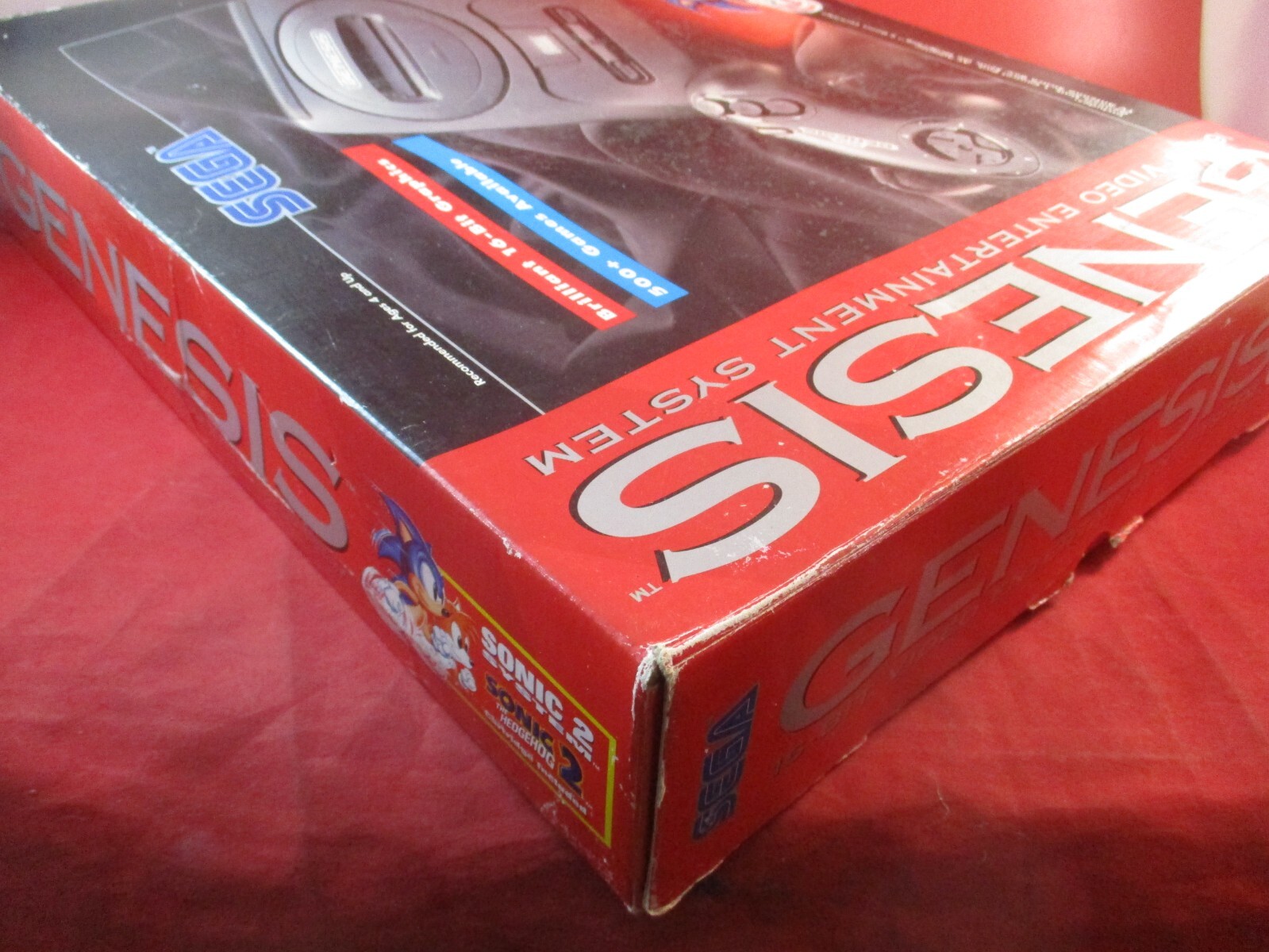 Sega Genesis Model 2 Console Box Controller Cord Sonic Hedgehog 2 System Manual