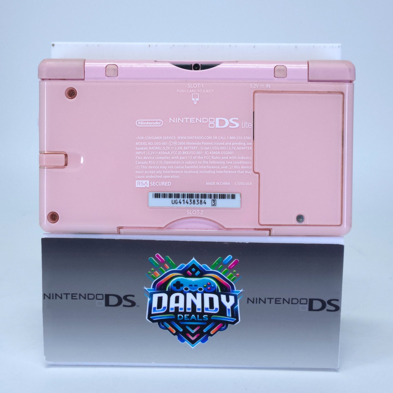 DS Lite Console Nintendo System Pink W/ Charger + Stylus | Usg-001 Tested