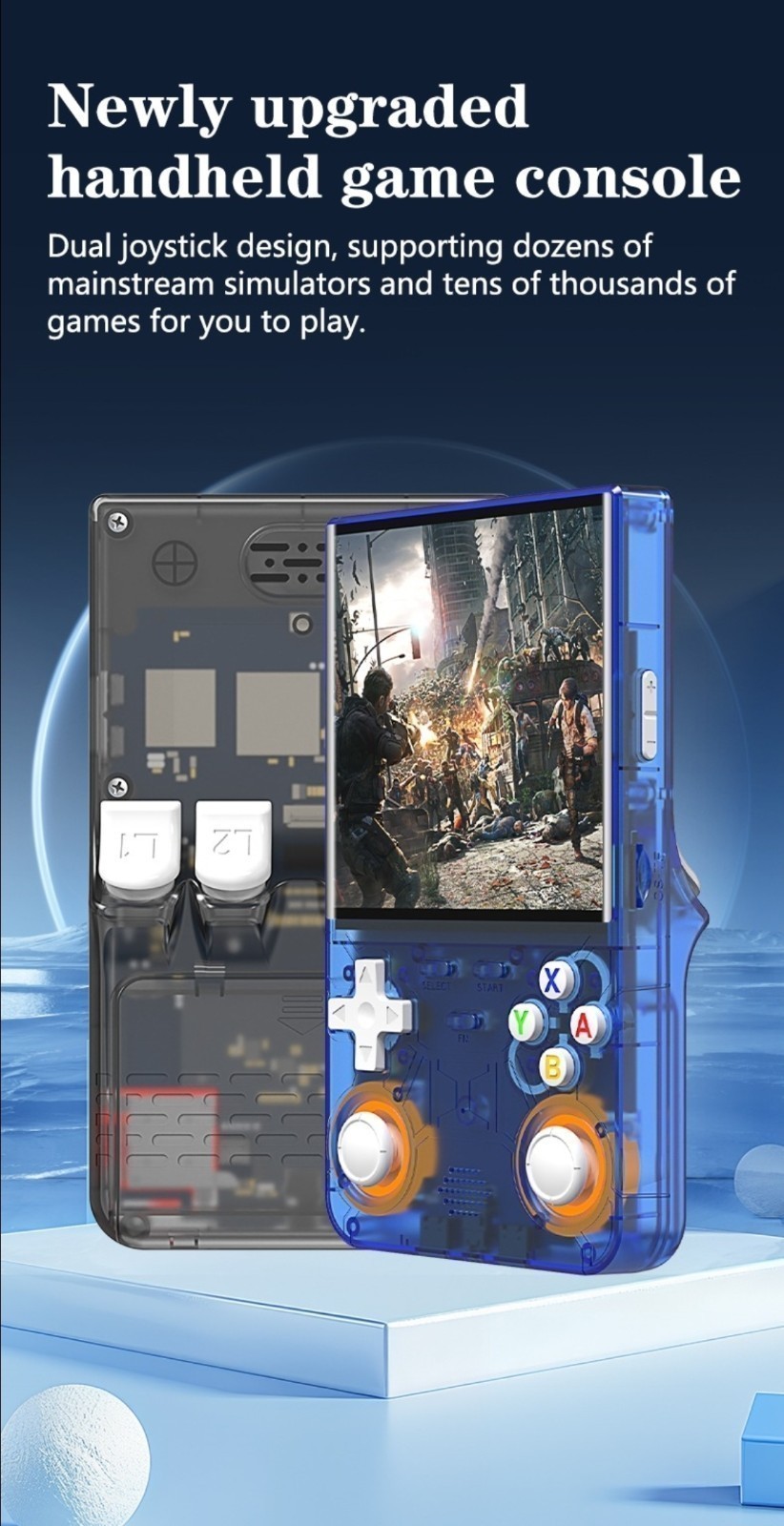 R36 Ultra Retro Handheld Game Console 4 Inch Open-Source Linux System 64GB-128GB