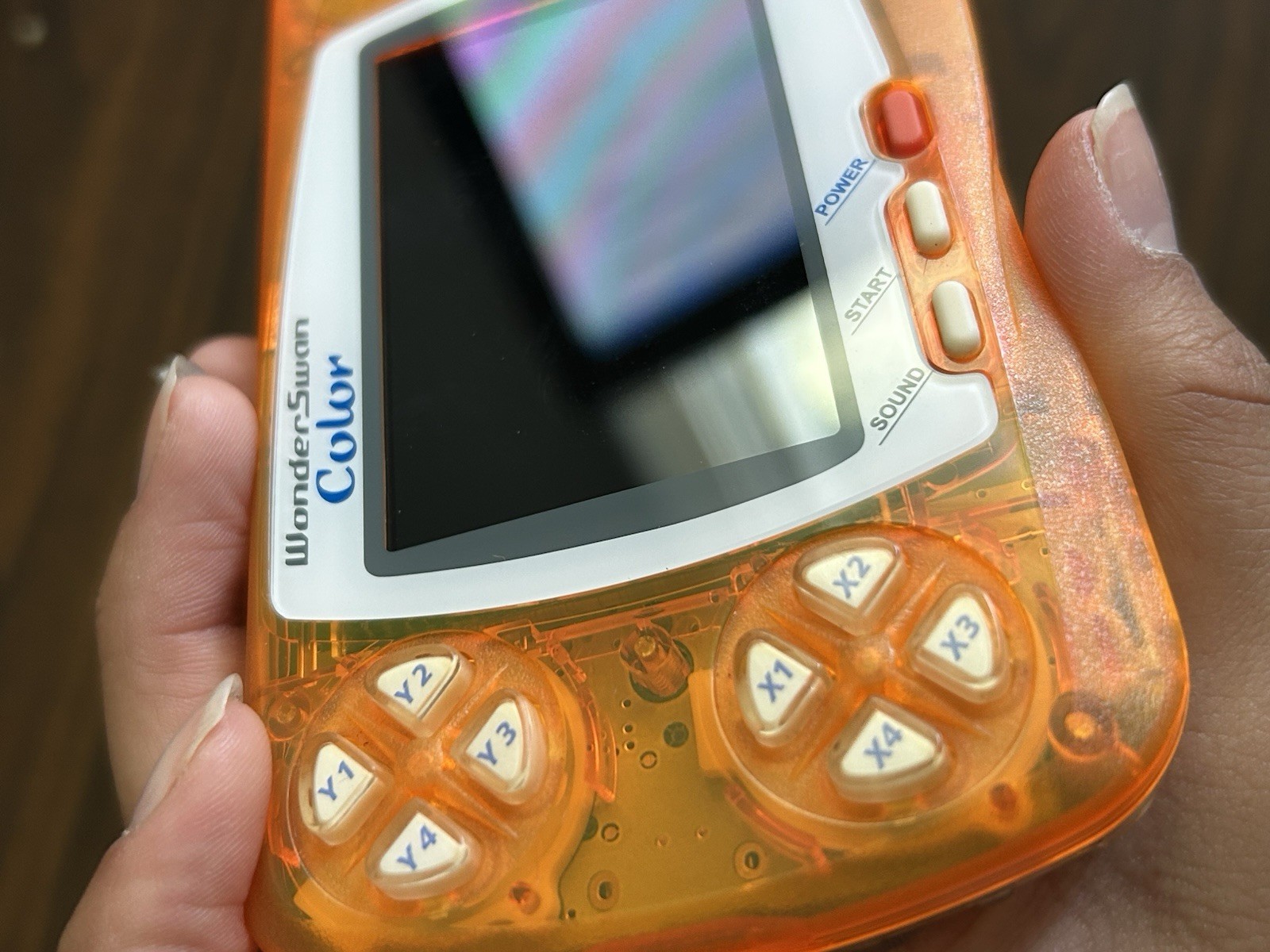 clear orange Bandai Wonderswan Color WSC w/ Backlit IPS Screen-FAST SHIPPING