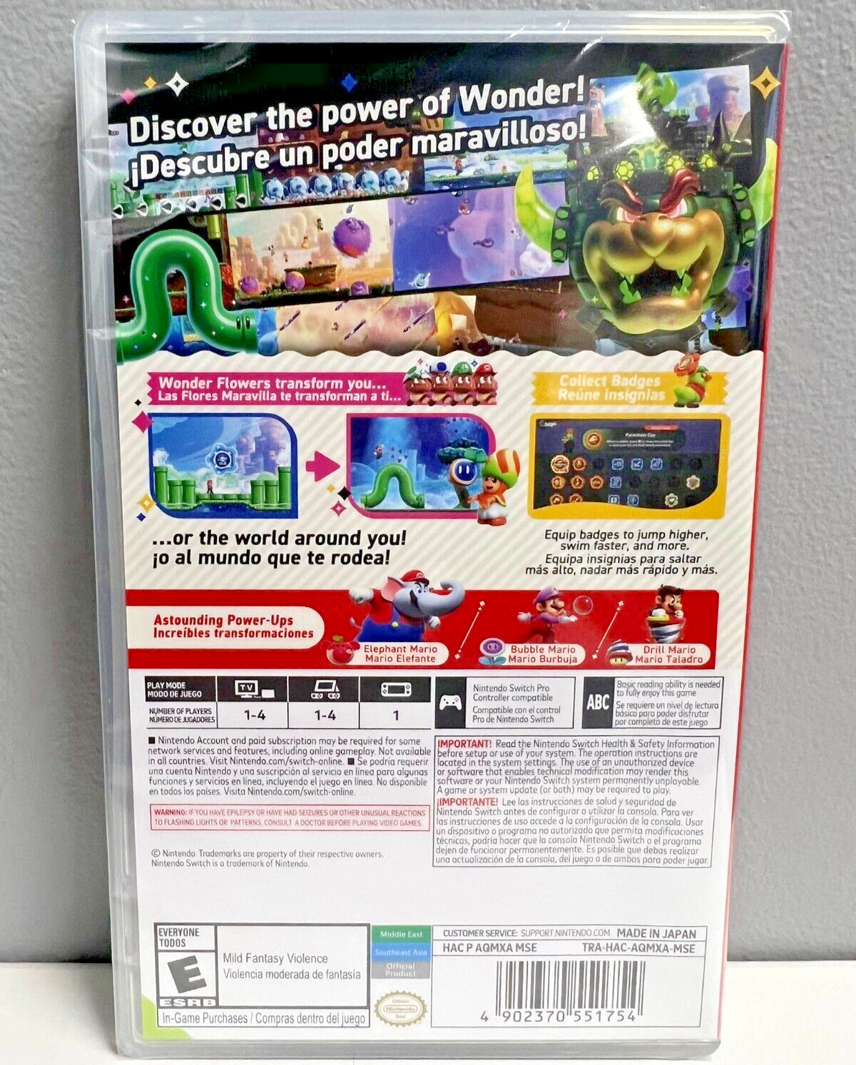 Super Mario Bros. Wonder Switch Brand New Game Special (2023 Platform)