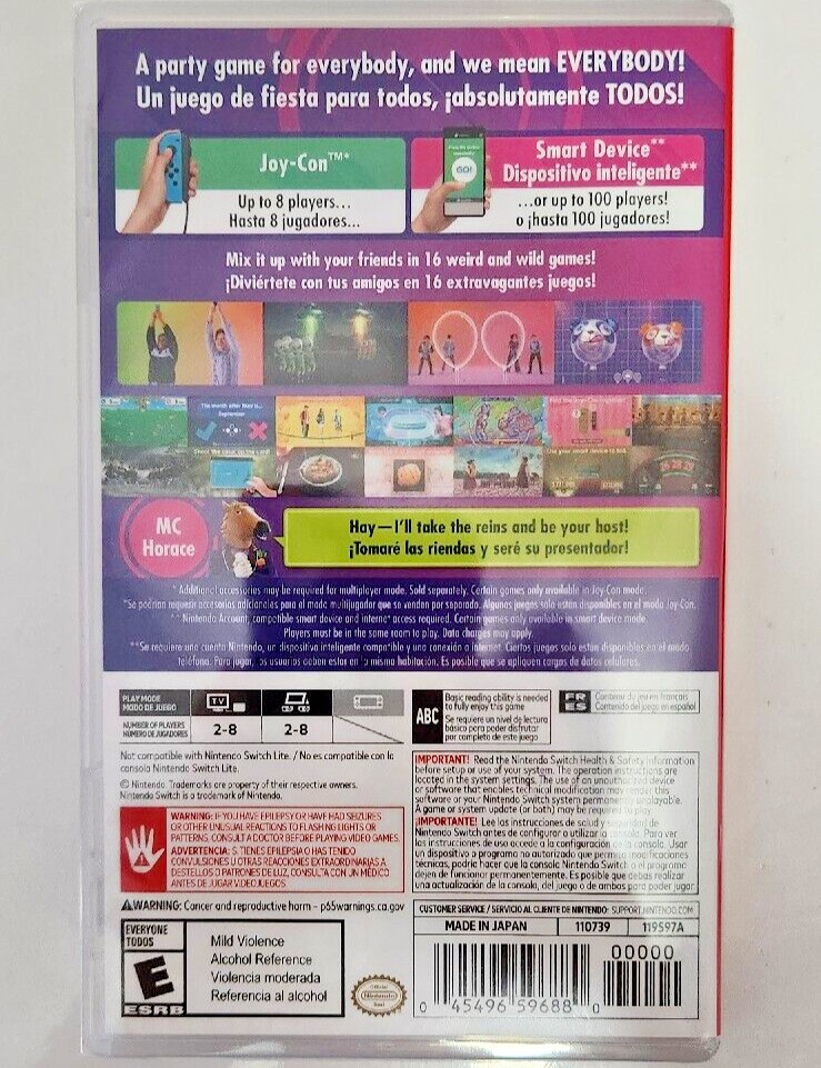 Everybody 1-2 Switch! Nintendo Switch New Sealed (Multiplayer, 2023 Party)