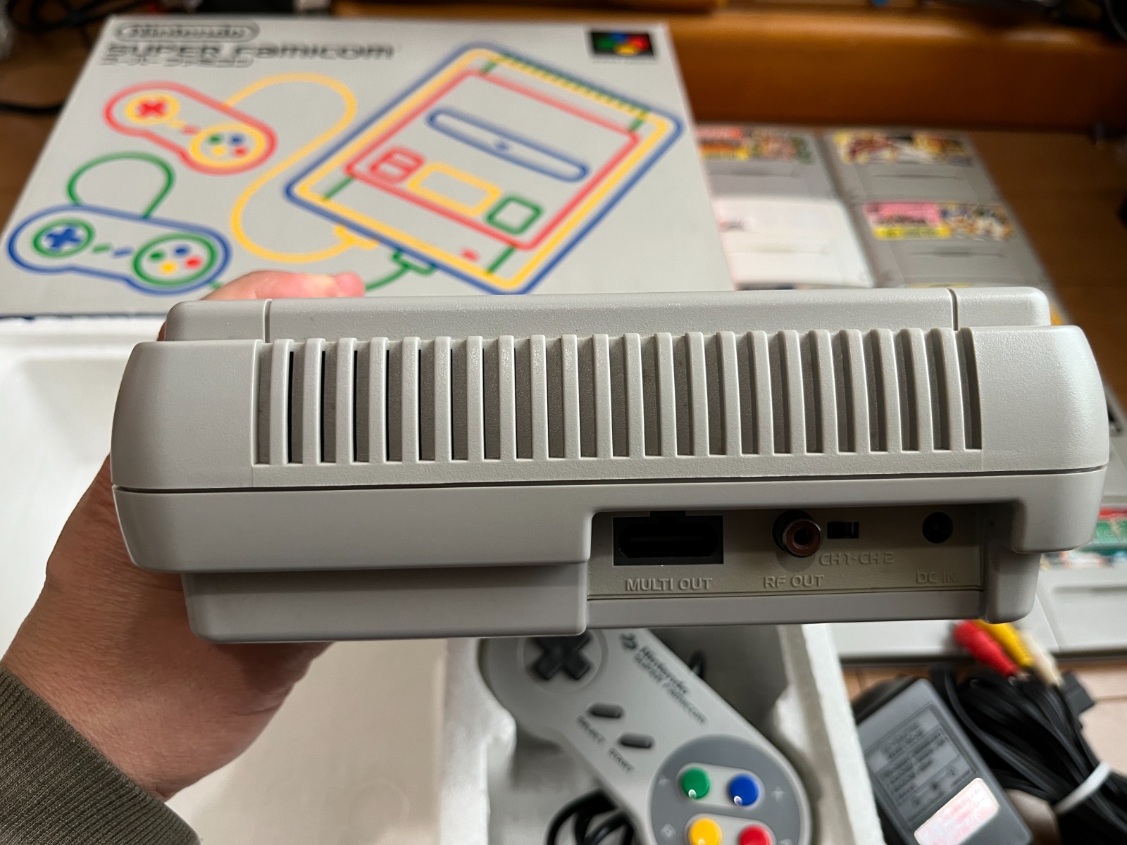 Nintendo Super Famicom Console & 10 Games & BOX & Manual 0523