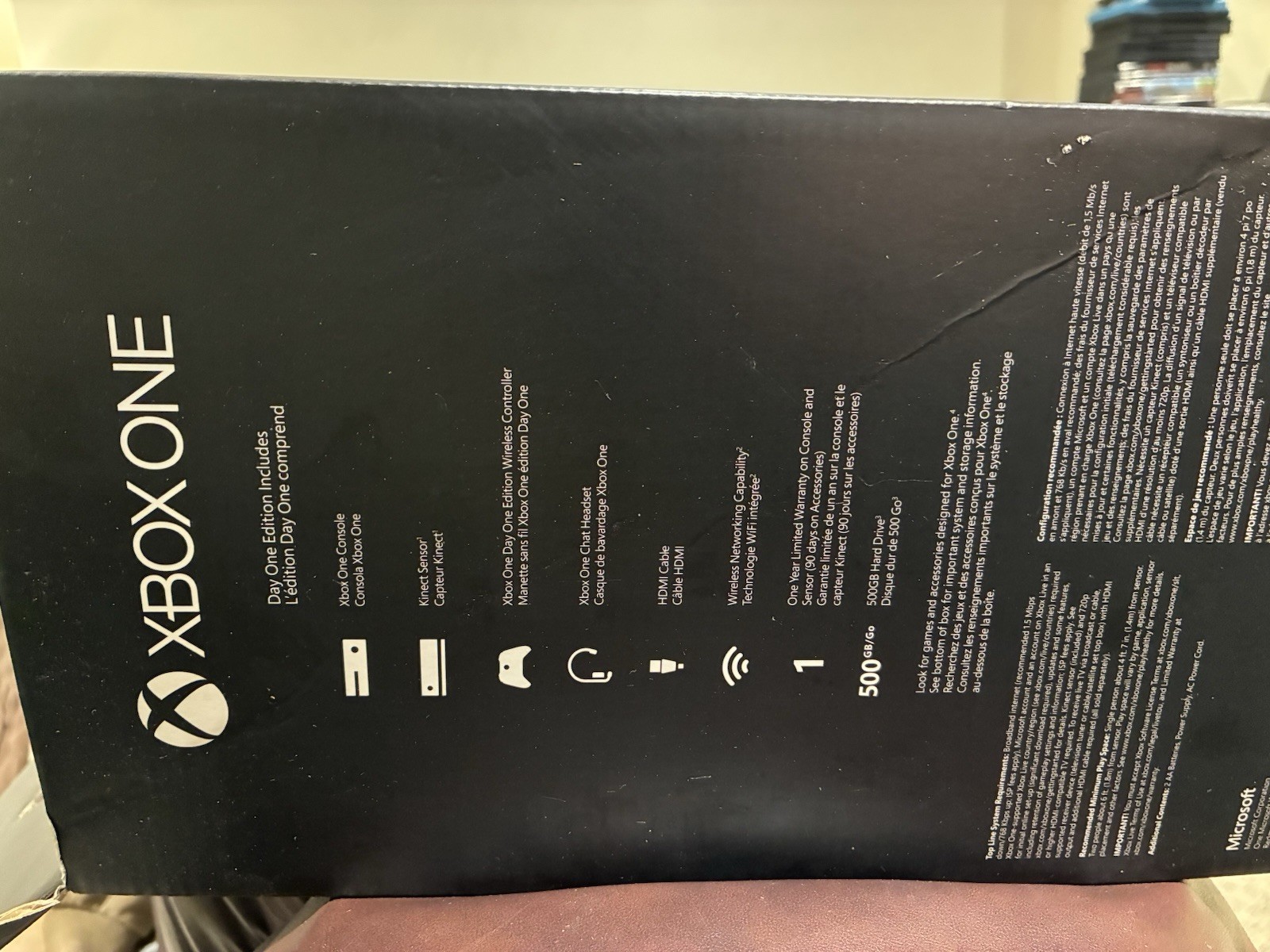 Microsoft Xbox One Day One Edition 500GB Black Console With Games And Controller