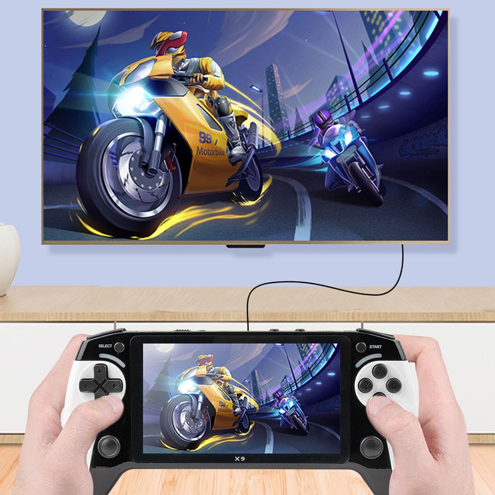 X9 Retro Handheld Game Console – 5.5» Screen, 3000 Games, Type-C Charging OY