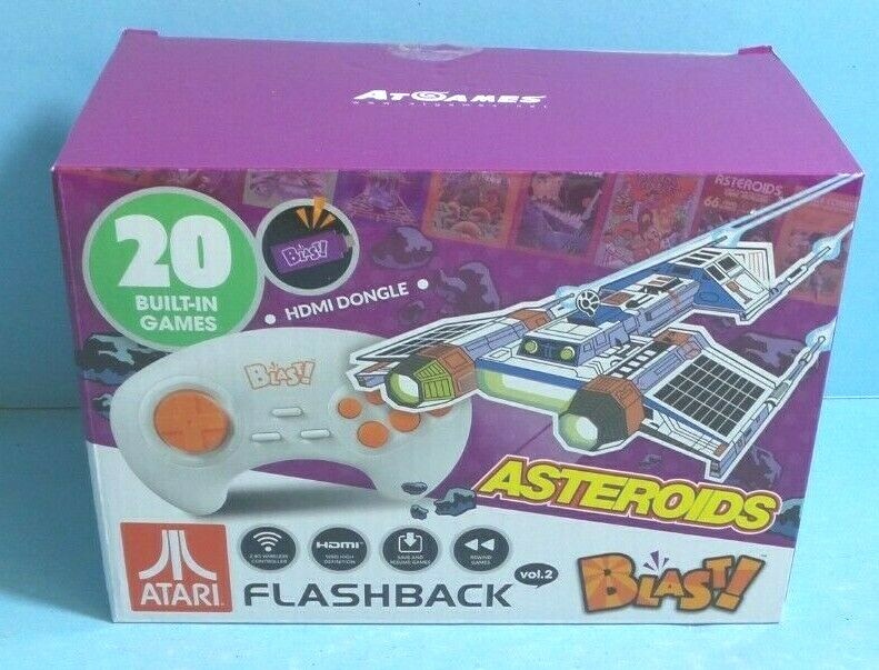 Atari Flashback Blast! Asteroids, Retro Gaming 20 Built in Games BRAND NEW