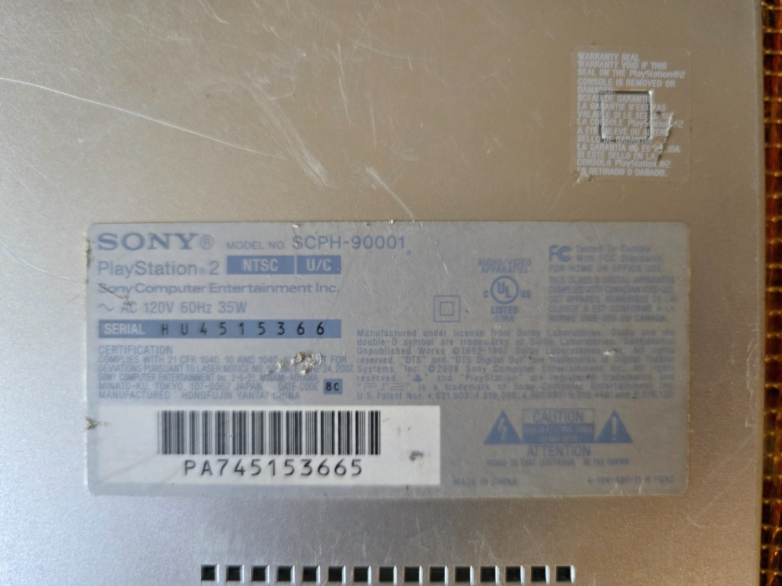 Sony PlayStation 2 PS2 Slim Silver Console SCPH-90001 With OEM Controller + Game