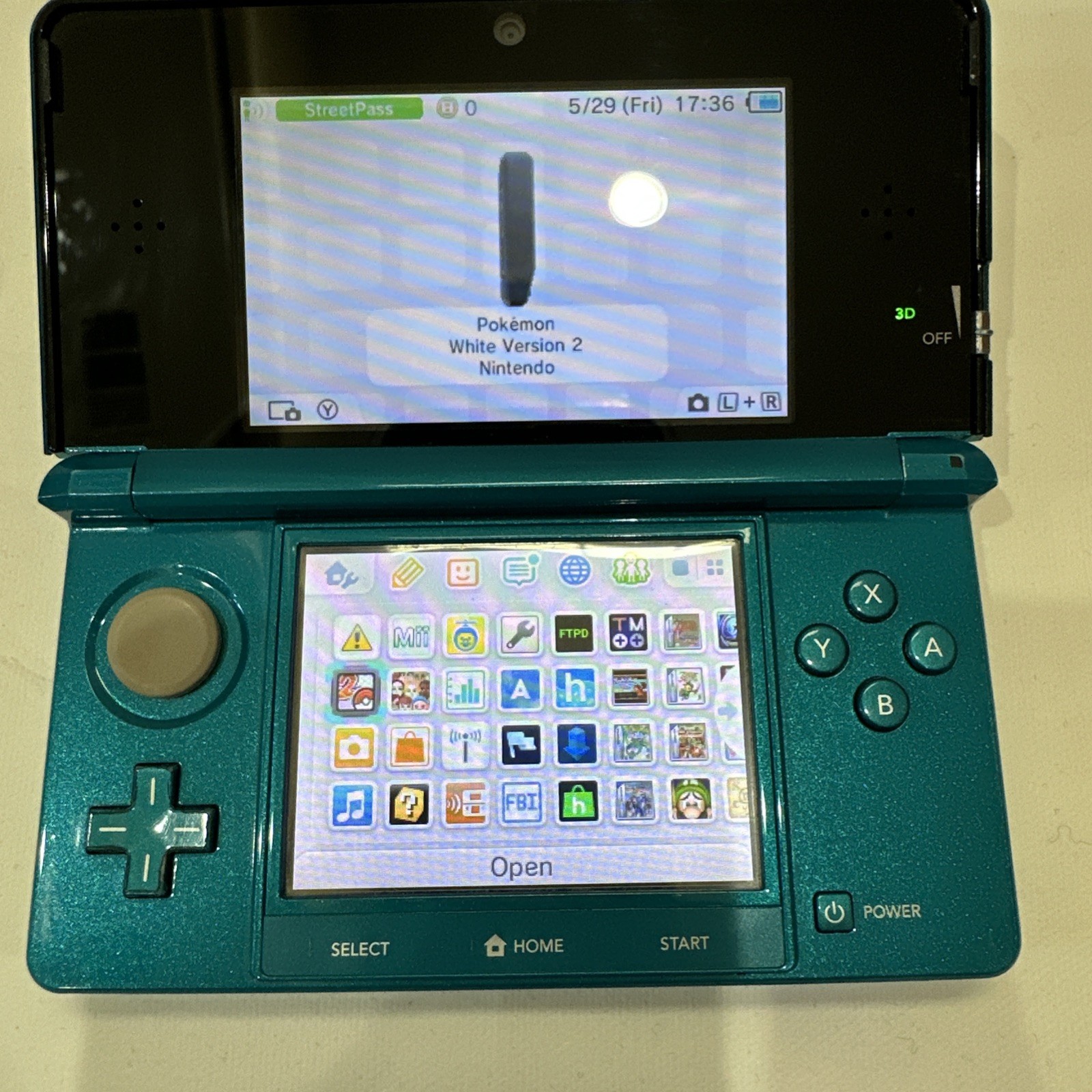 *TESTED* JAPANESE Nintendo 3DS Aqua Blue Console Complete In Box CIB #G65
