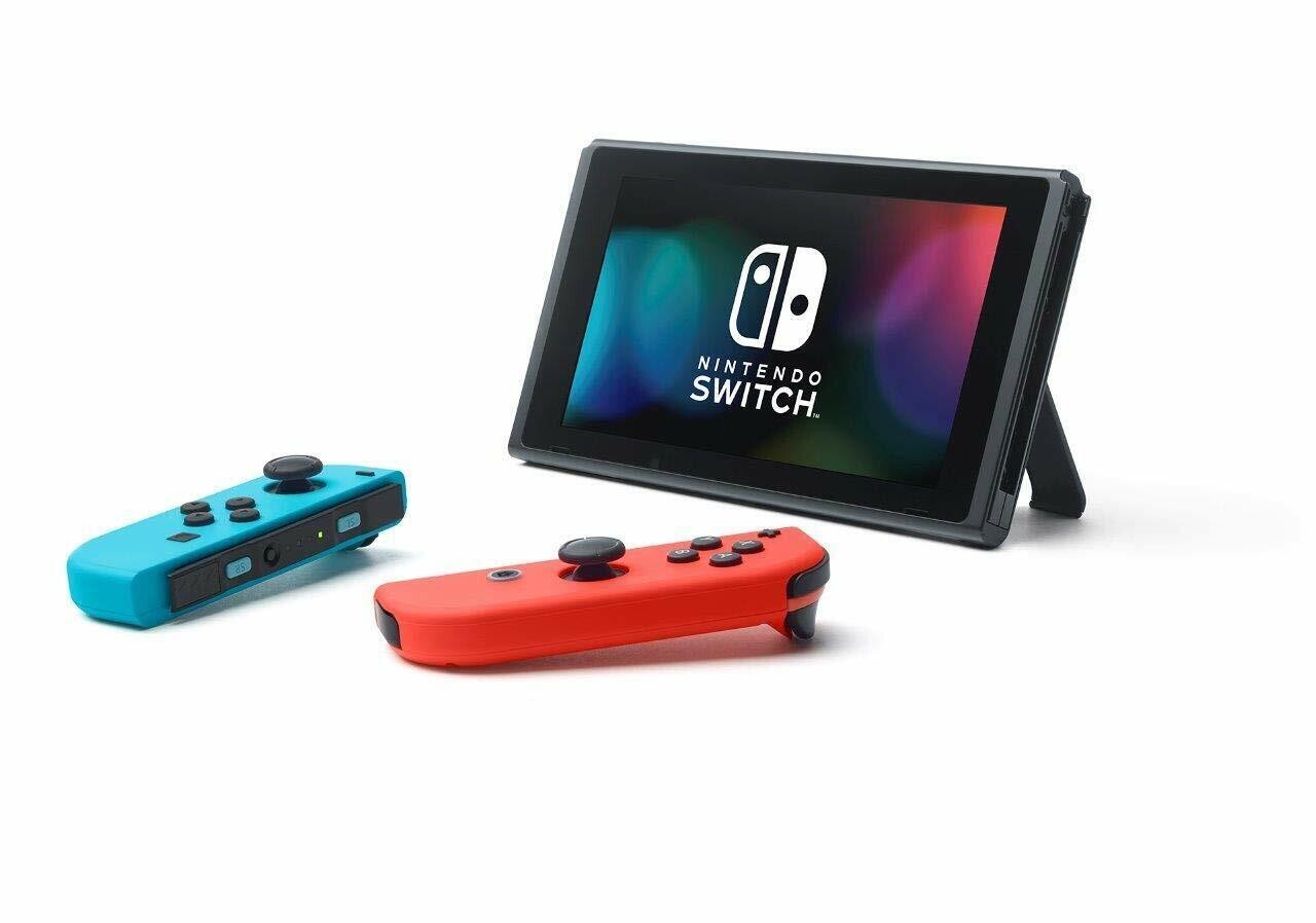 Nintendo Switch Console & Mario Kart 8 Deluxe & Blue Red Controls Free Online 3m