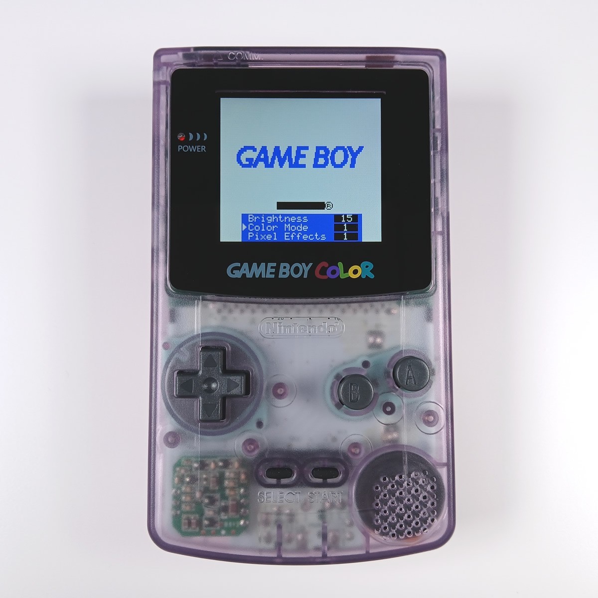 Nintendo Game Boy Color Console Clear Purple – Refurbished – Backlit IPS Screen!