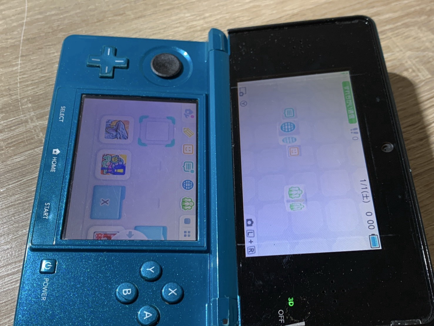 0806 Nintendo 3DS Aqua Blue Normal TESTED