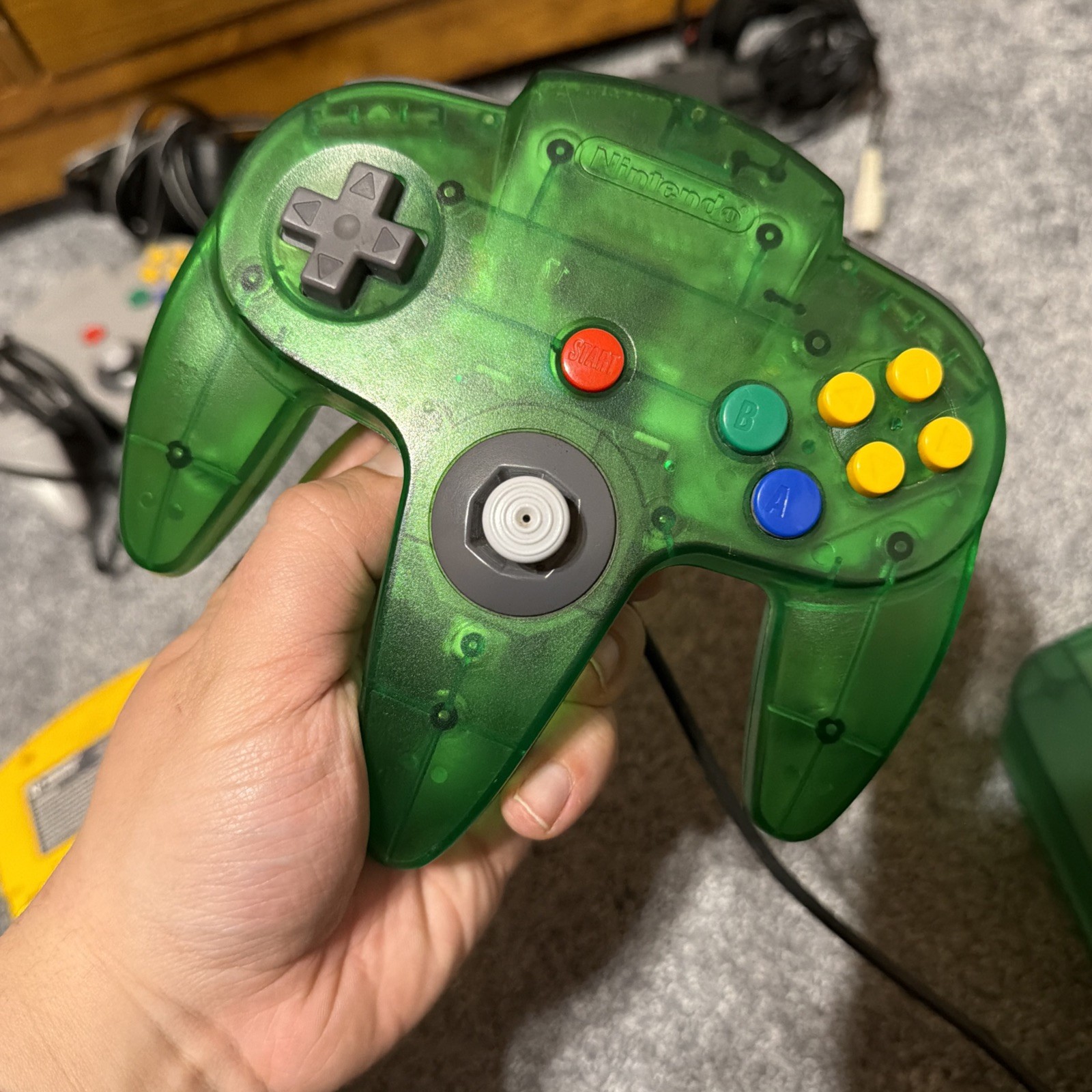Nintendo 64 N64 system – Funtastic Jungle Green OEM Donkey Kong Expansion Pak