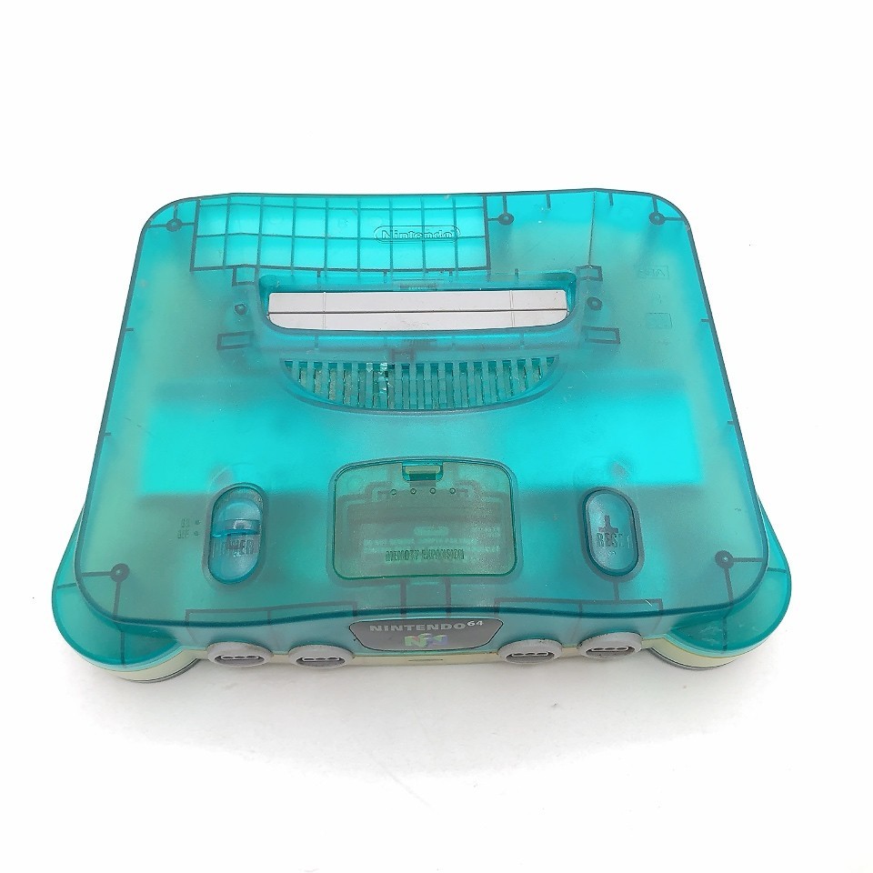 Nintendo 64 Console only Clear Blue N64 Made in Japan Tested