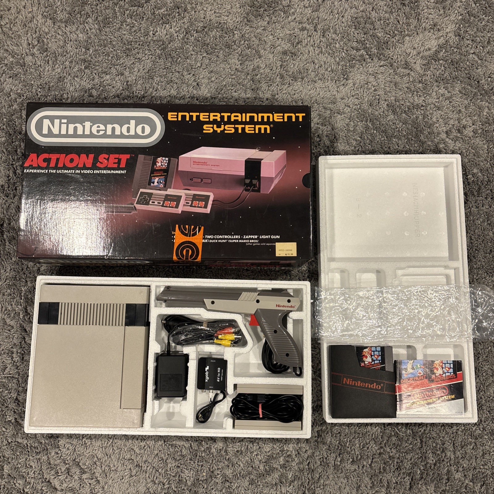 Nintendo NES Action Set Console – Complete In Box – Refurbished, Very Good