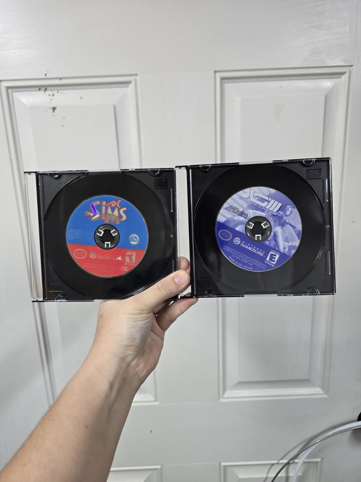Nintendo GameCube Clear Black Reshell With Black Controller And 2 Games