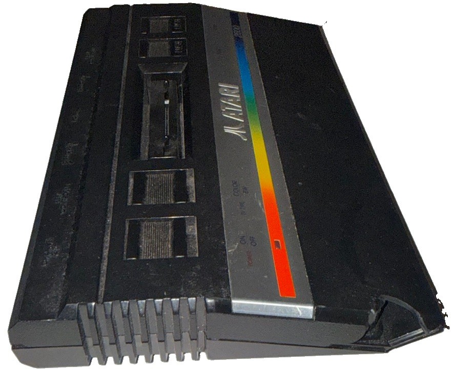 *DAMAGED* READ* Atari 2600 Junior Black Console Only Tested Working
