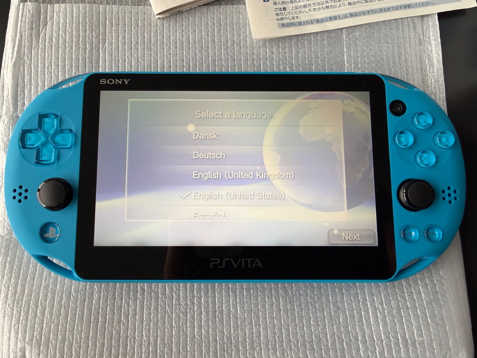 Sony PS Vita Console Aqua Blue (PCH-2000) Brand New Unused