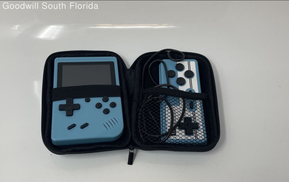 Unbranded Blue Portable Video Game Console Handheld System Not Tested