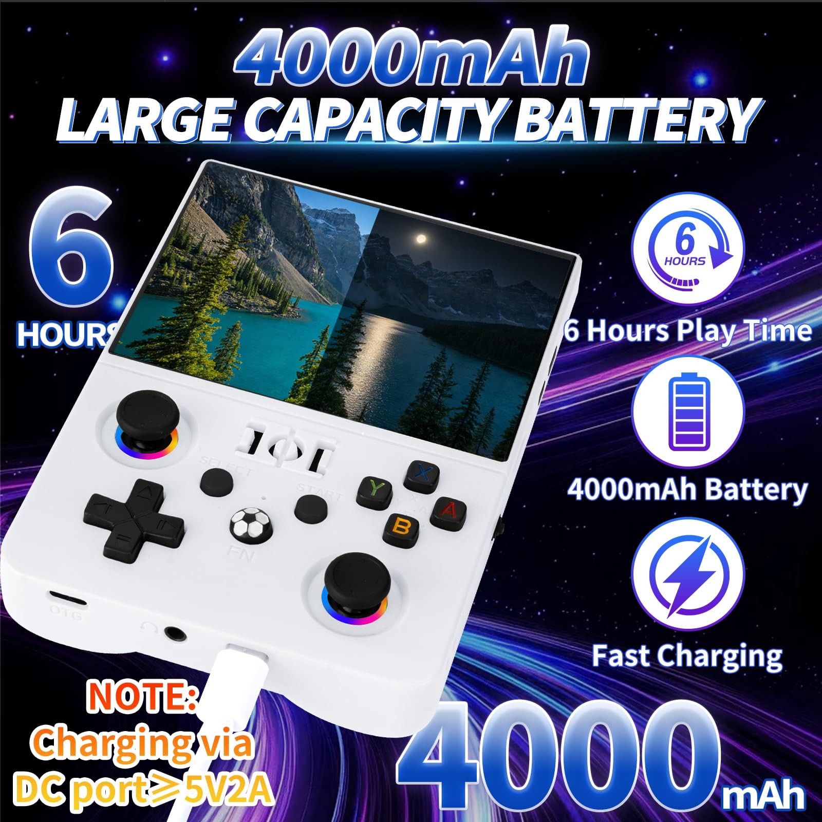 Rhesusco 2026 NEW Upgrade R36MAX Ⅱ Retro Handheld Game Console – 4.5 Inch Ult…
