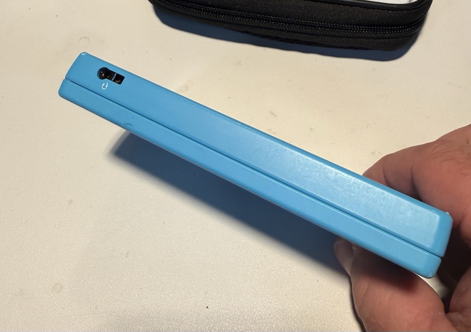 Nintendo DSi Aqua Blue Handheld Console Stylus Charger Monkeyball Tested Works