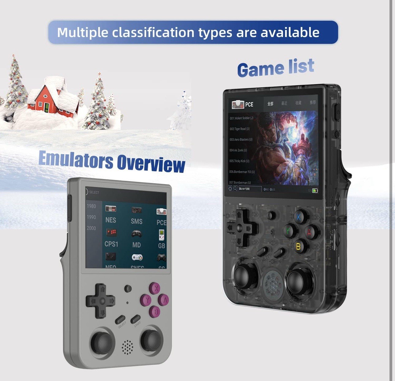 Portable RG353VS Retro Game Console with 3.5» IPS Display & 5G WiFi Support