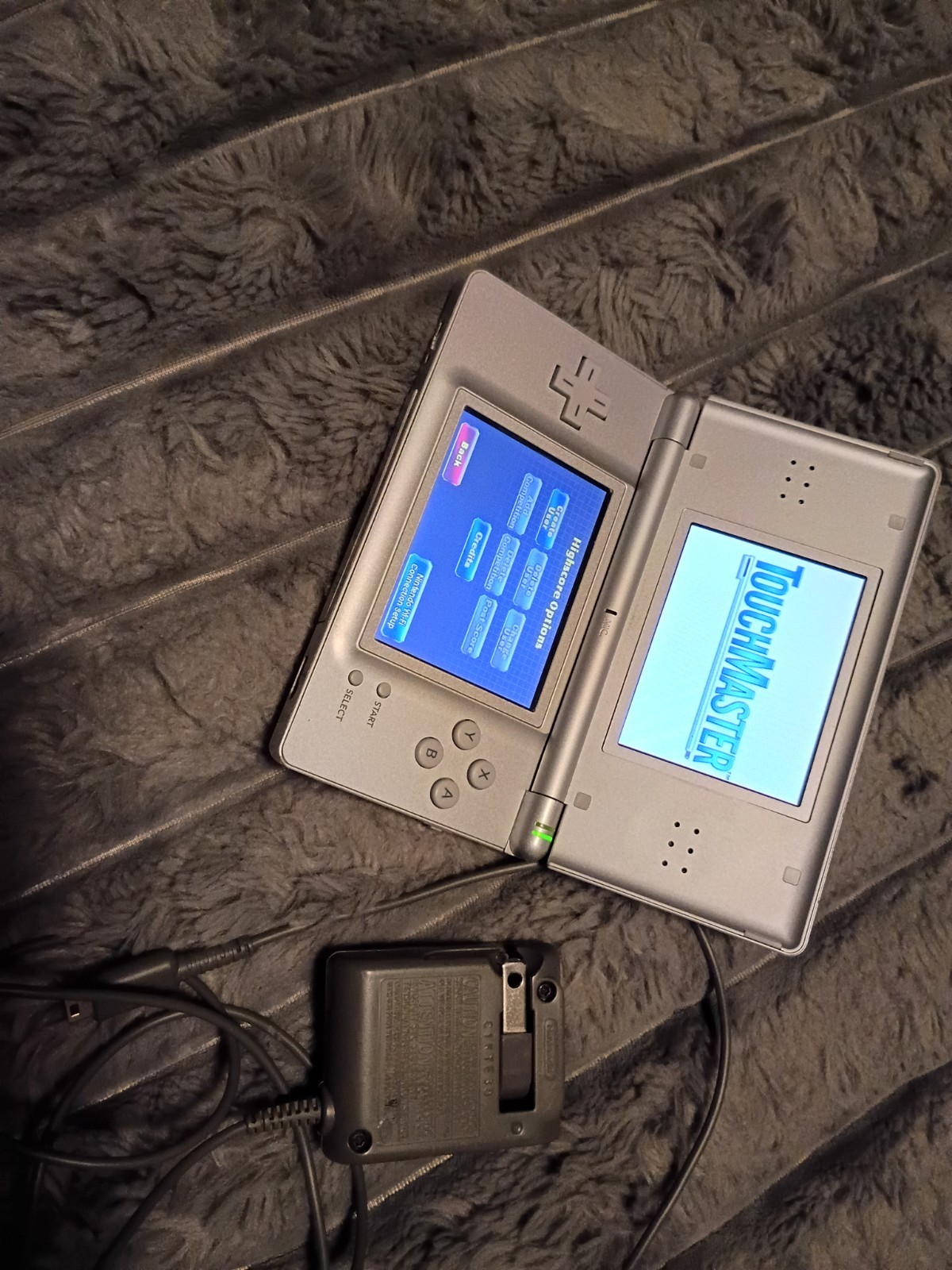 Nintendo DS Lite Launch Edition Silver Handheld System And Game TouchMaster