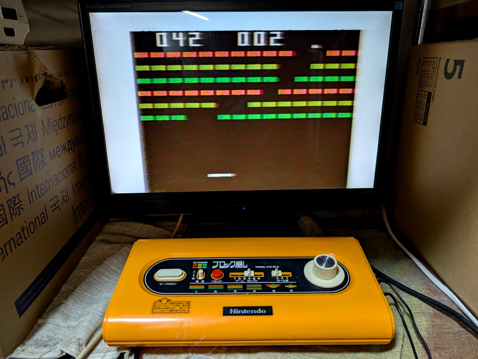 Nintendo Color TV Game BLOCK Kuzushi CTG-BK6 console Japan Box Manual