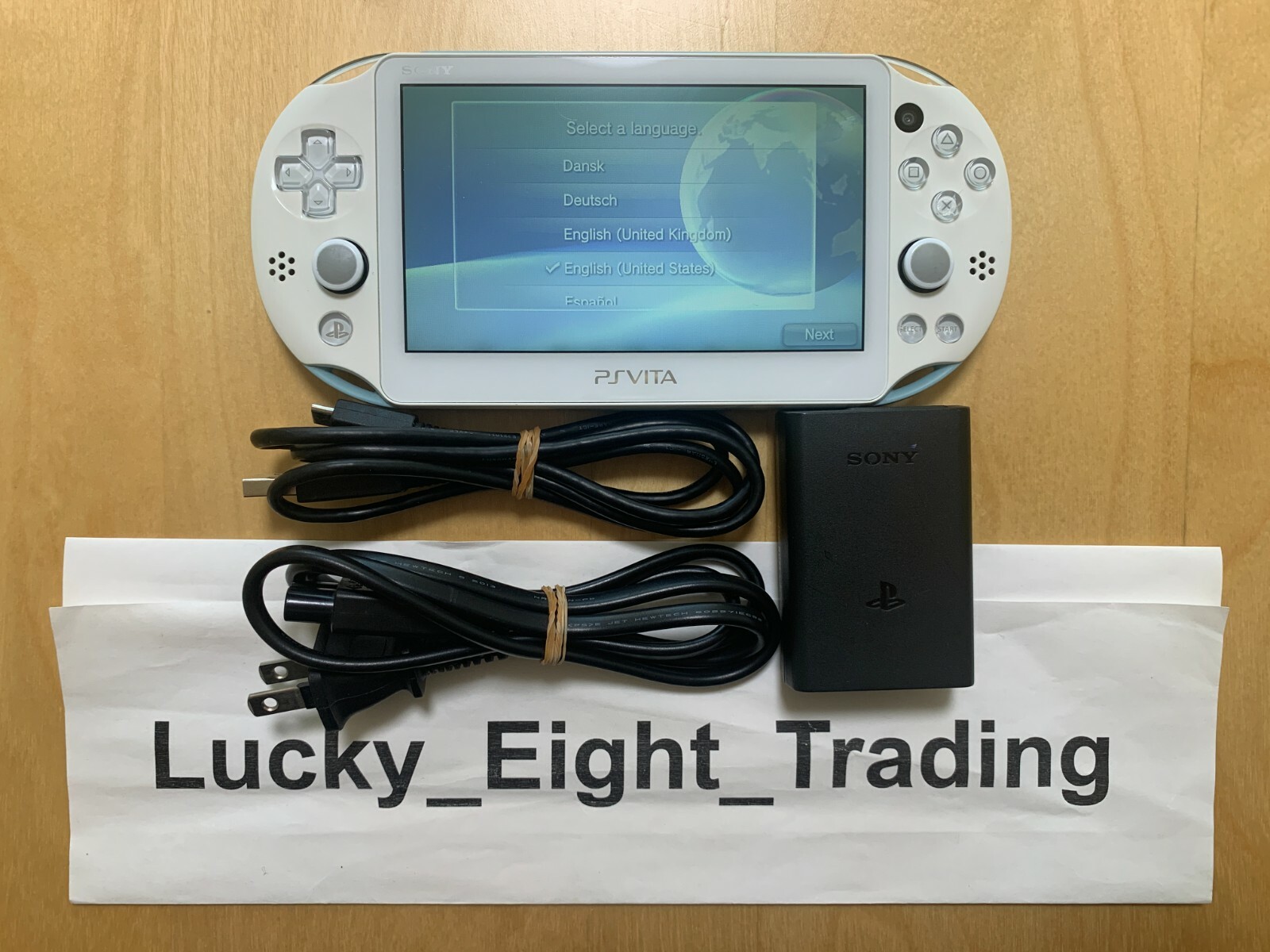 PS Vita Light Blue White PCH 2000 ZA14 Console Charger PSV Slim [CC]