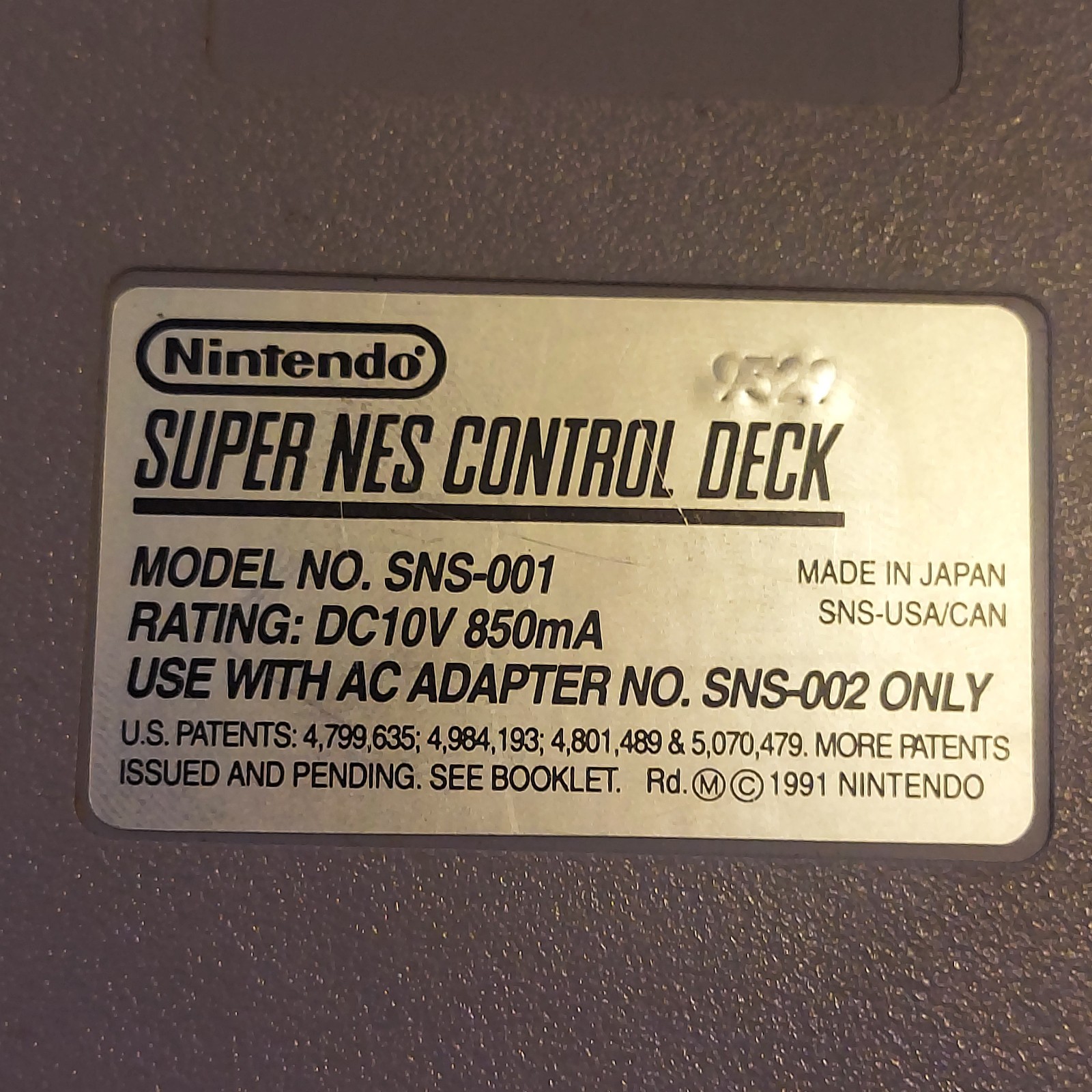 Super Nintendo SNES Console System SNS-001 Bundle With Controller & 10 Games Lot