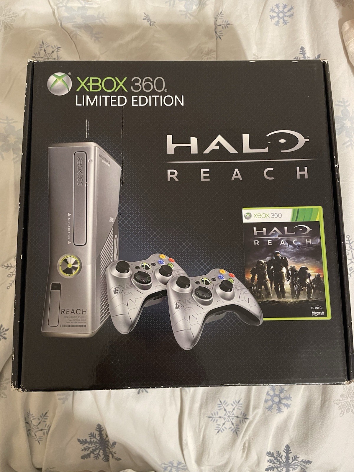 Xbox 360 Halo Reach Edition Console CIB-Extra Controller-Cooling Fan-Cables-Nice