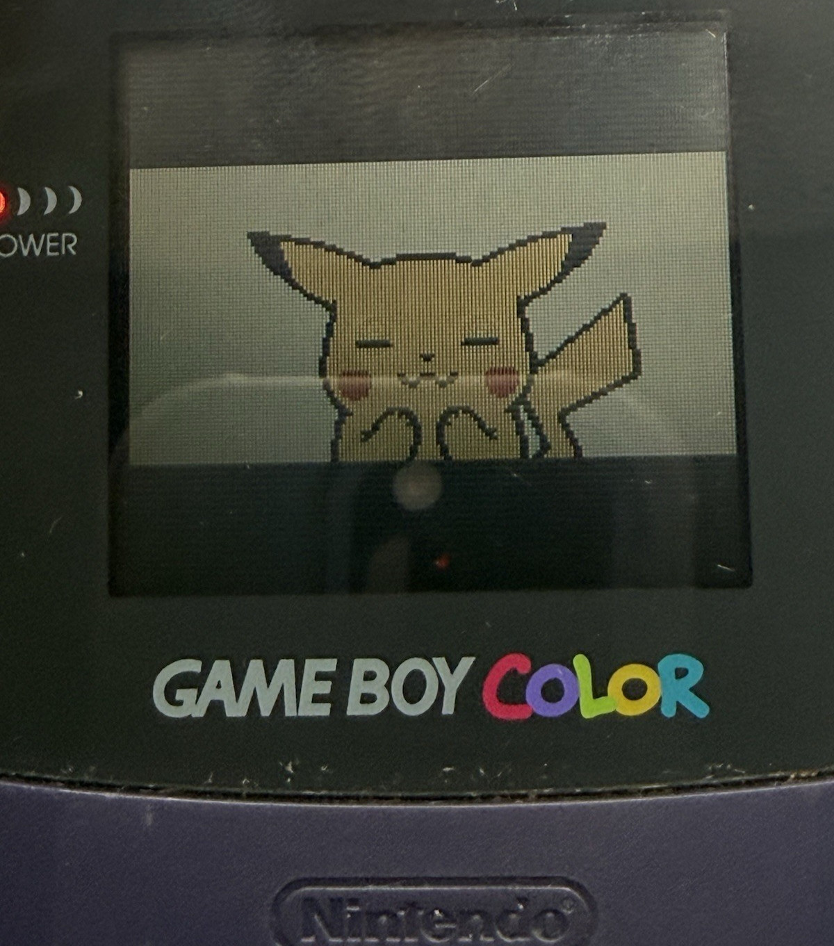 GameBoy Color Purple Grape Model CGB-001 & pokemon special pikachu, chrome cover
