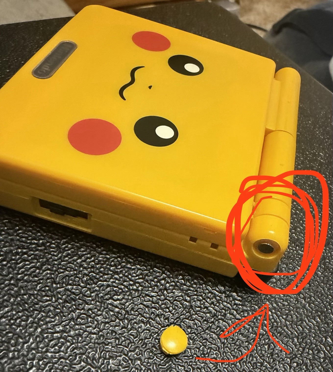 Pikachu Edition Pokemon Yellow Nintendo Game Boy Advance SP GBA SP + Charger