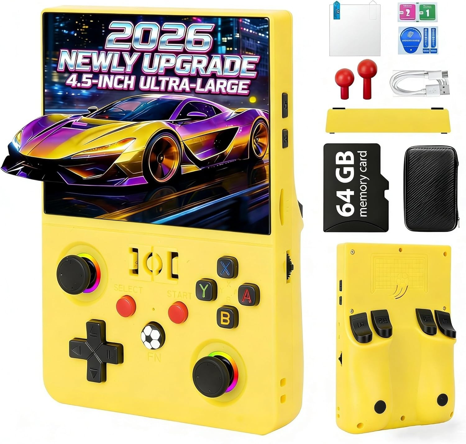 4.5 Inch R36MAX Ⅱ Handheld Game Console – 64GB & Ergonomic Design, Gift Ready