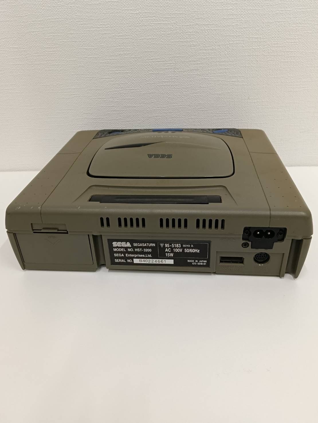 SEGA SATURN Console HST-3200 & Controller & Power Memory [Power-tested]